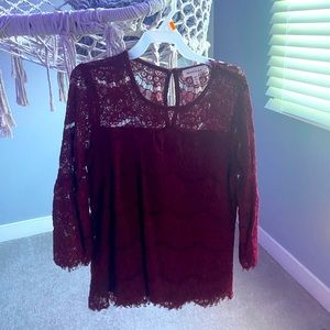 This is a red dressy top.